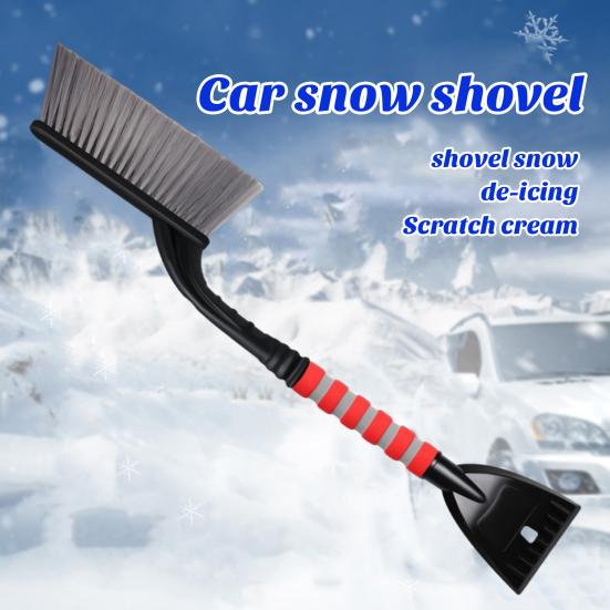 Auto Schneeschaufel Bürste Enteisungskratzer Abnehmbare Windschutzscheibe Ausziehbar Mehrzweck Winterreinigungswerkzeug mit Schaumstoffgriff und Schneemulde