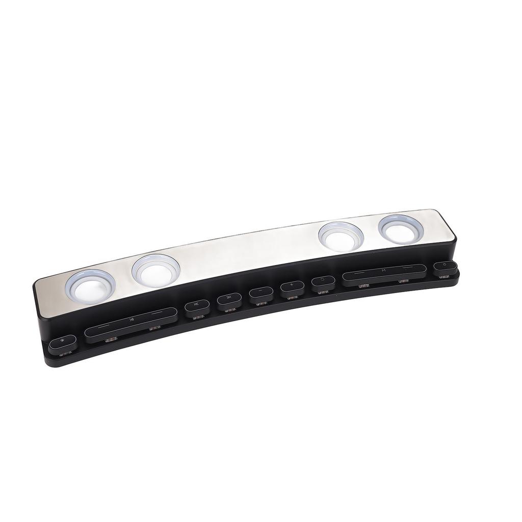 Bluetooth Computer Speaker HiFi Subwoofer Dynamic RGB PC Gaming Speaker with FM Radio Alarm Clock 9 Mechanical Keys
