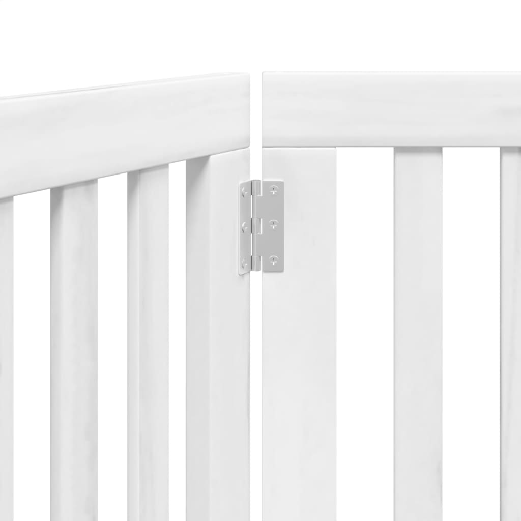 Vidaxl Cancello Pieghevole di Sicurezza per Cani, 3 Pannelli, Bianco, 150 cm