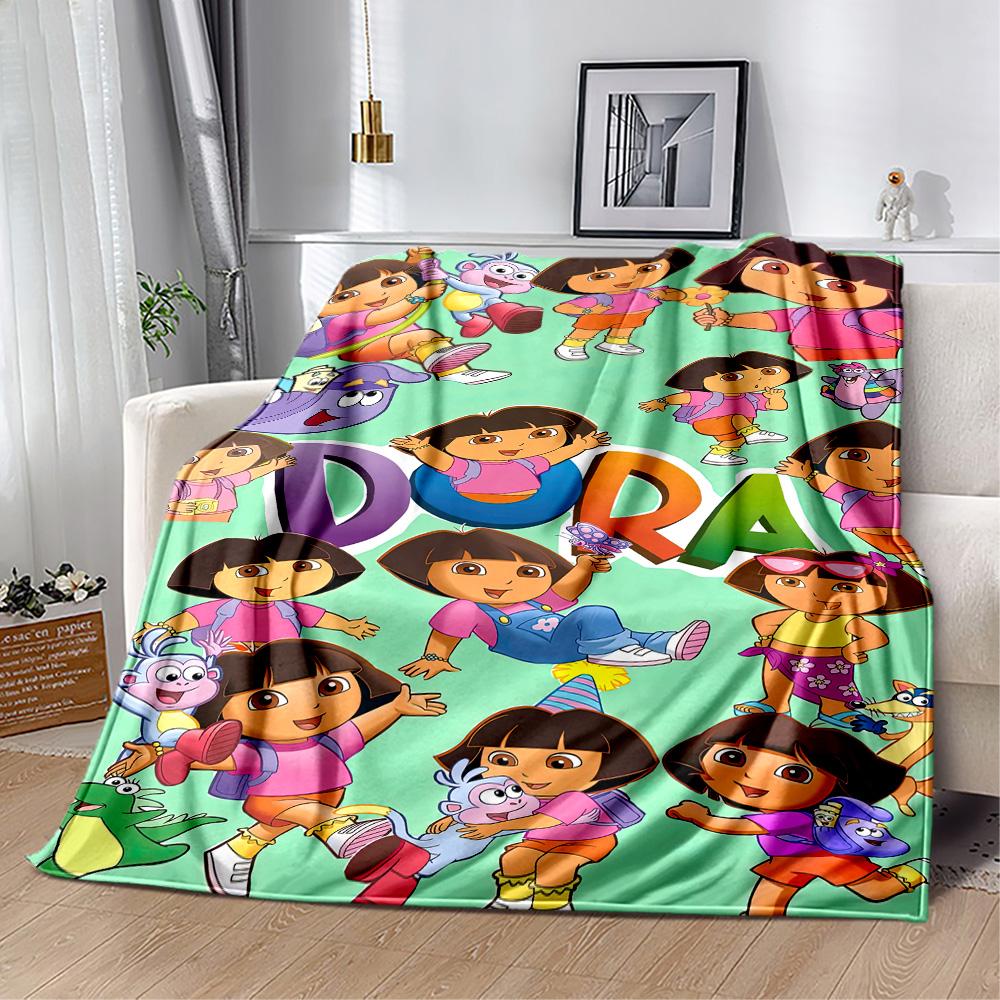 Dora Explorer Blanket Durable Comfort Suitable for Office Sofa Picnics Four Seasons Multipurpose Warmthful Decor Best Holiday Gift for Friends Family