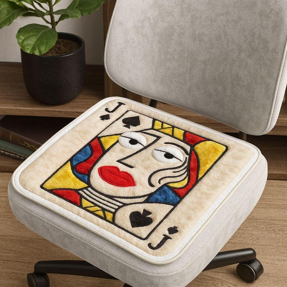 Rutschfestes Plüschkissen Dekorative Warme Sitzauflage Universelle Stuhlauflage Studentensitz