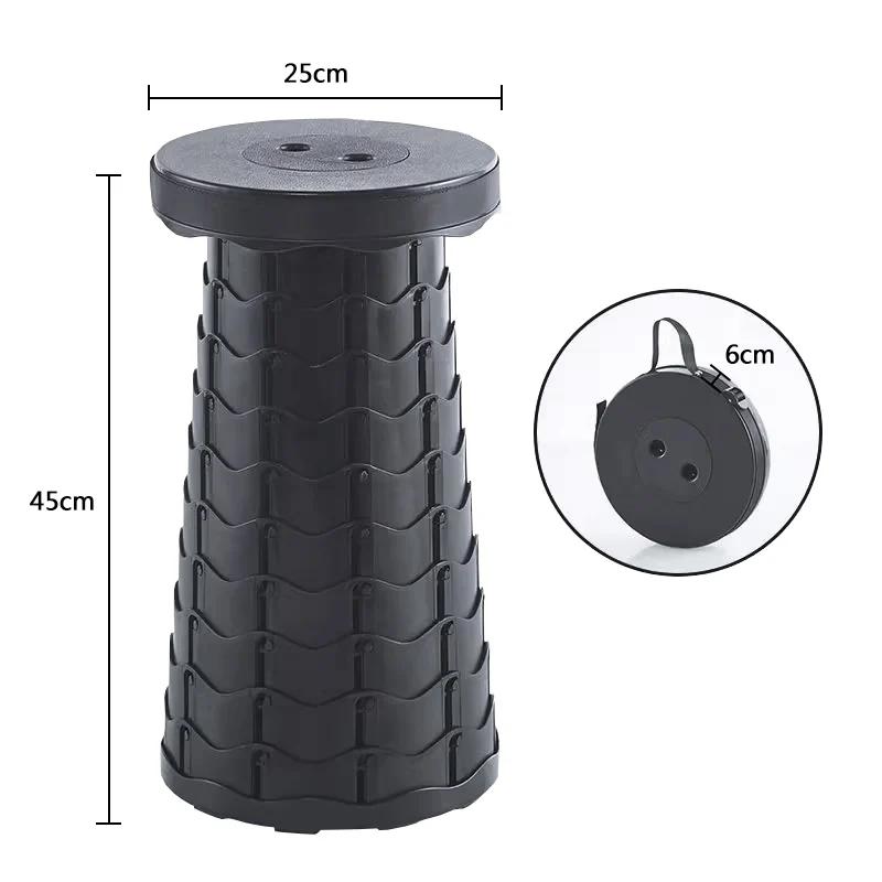 1pcs Portable round Folding Chair Accordion Chair Height Adjustment Simple Tool Elephant Swing Playground Queue Chair