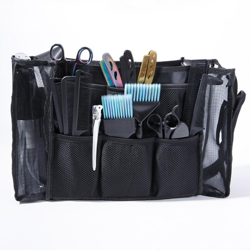 Professional Stylist Storage Bag For Hairdressing Tools Breathable Mesh Zipper Design Heavy Duty Polyester Construction