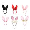 Roleplay Bunnies Girl Headband with Flower Designs Anime Headband Easter Cosplay Headdress Festival Dressingup Accessory