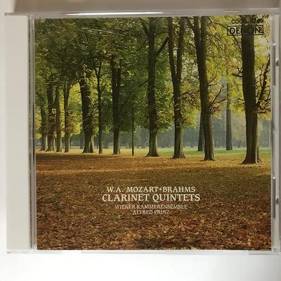 CD PRINZ ALFRED  Mozart  Brahms Clarinet Quintet COCO6789 DENON 1990 Japan Classical Used
