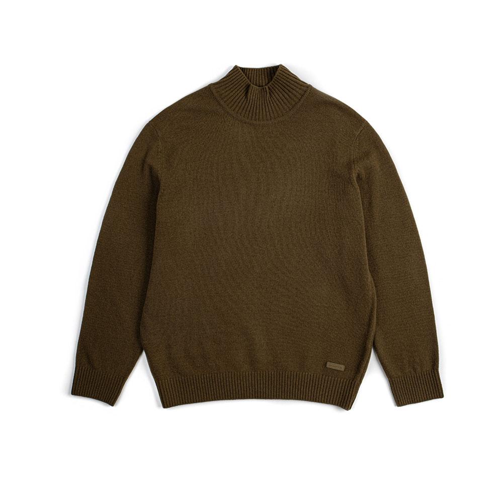 BROMPTON LONDON Soft Wool Half Neck Sweater - Khaki (P234Mkt221)