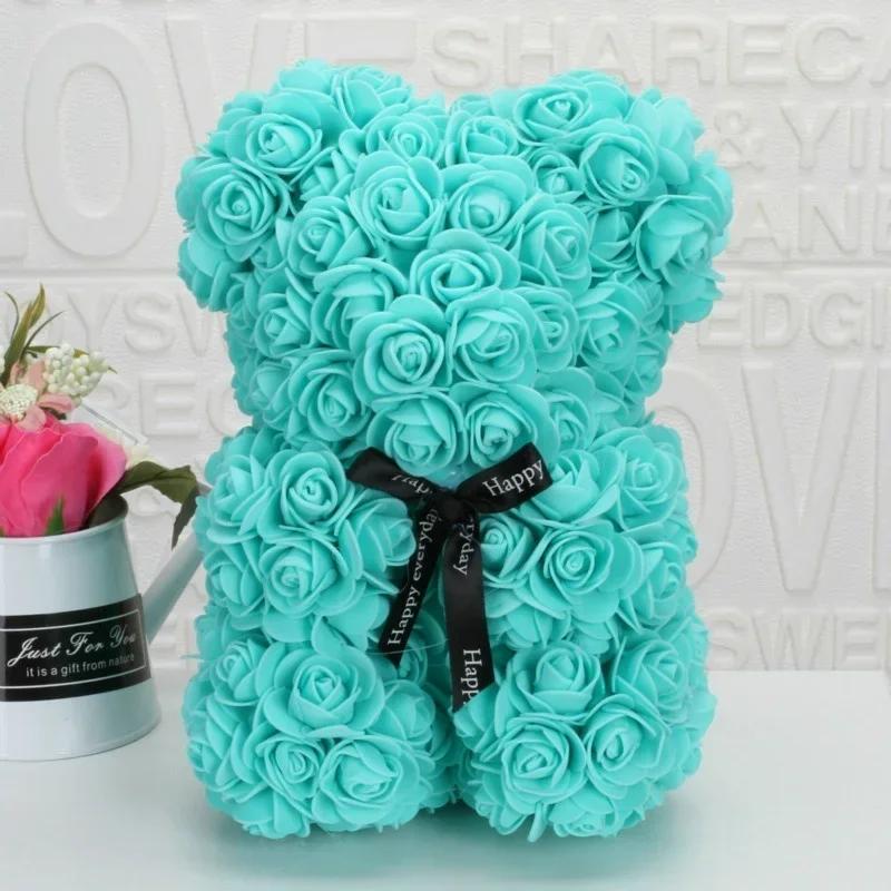 Creative Eternal Flower Rose Bear Rose Bear Hug Bear Wedding Flower Decoration Gift