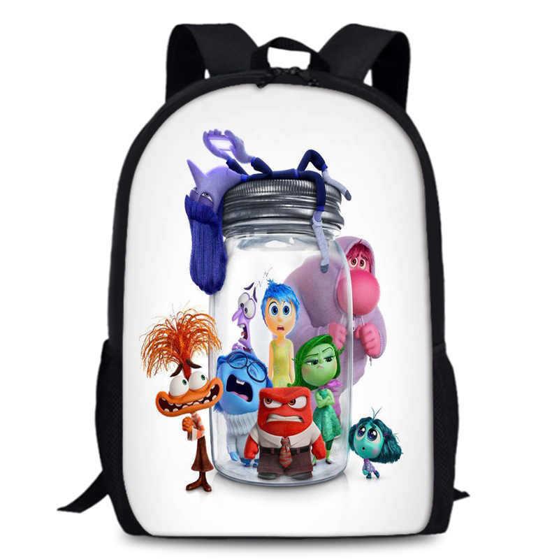 Spacious 15-inch Inside Out 2 Backpack Durable Oxford Cloth School Book Bag