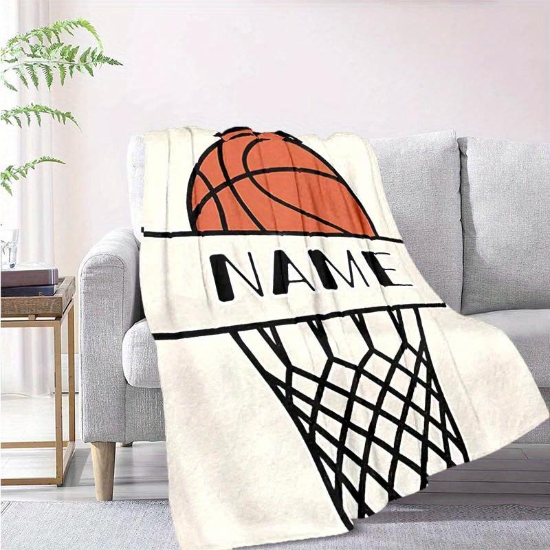 Basketball Hoop Customize Your Name Blanket Warm Comfortable And Soft Blankets Are Suitable For Home Lunch Break Blanket Office Sofa Sofa Gift To