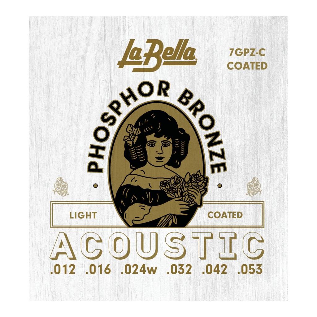 La Bella Acoustic Strings Coated Light Tension 7GPZ-C