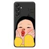 For Samsung Galaxy A16 5G/4G Case Girl Holding Face Pattern Printing Straight Edge TPU Phone Back Cover