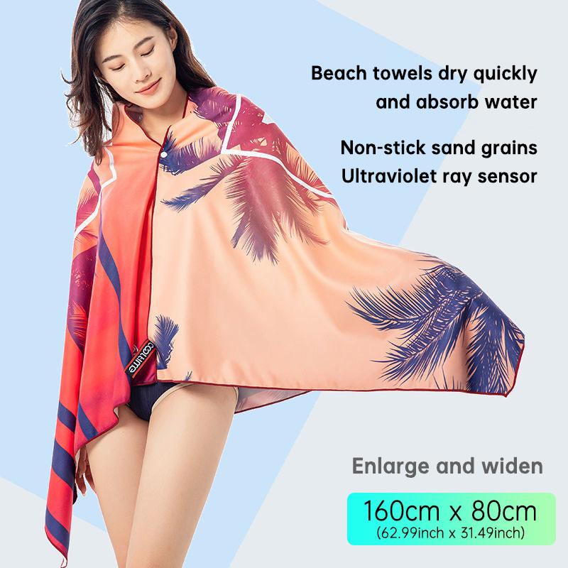 1 Pc Beach Towel -Microfiber Quick Drying Towel Travel, Shawl Rectangular Beach Towel,Swim, Pool, Yoga & More.