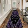 Gothic Witchcraft Runner Rug Moon Phase Floral Art Carpet For Hallway Luxury Bedroom Bedside Kitchen Office Long Floor Mat Gift