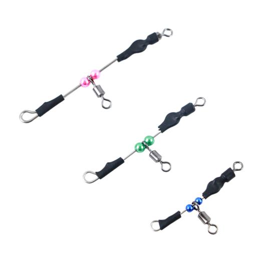 3Pcs Bearing Swivel Fishing Connector Set Mini Size Portable Simple Installation Outdoor Fishing Rotary Ring Connectors