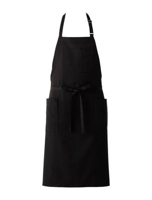 Zástera s náprsenkou, univerzálna veľkosť [Seven Uniform] CT2296-9, Čierna,
