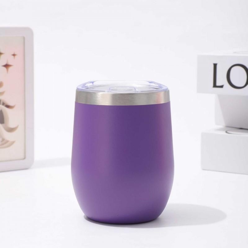 12oz Vacuum Insulated Stainless Steel Mini Egg Cup Travel Mug Wine Coffee Tea - Leakproof Portable In 8 Colors