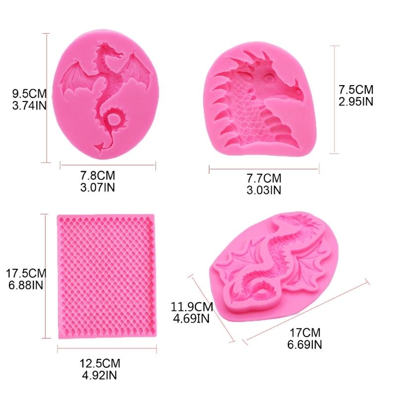 Dinosaur Fish Scales Silicone Mold Fondant Cake Mould Chocolate Mould Cake Decorating Tools Kitchen Baking Accessories