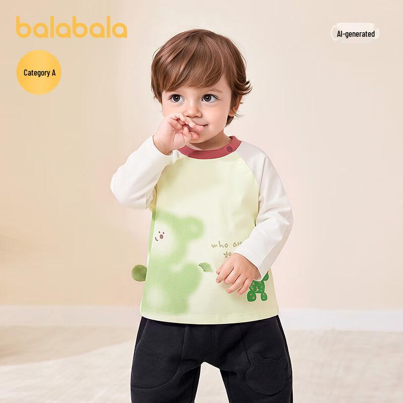 Balabala Baby Cotton Long-Sleeve Raglan T-Shirt