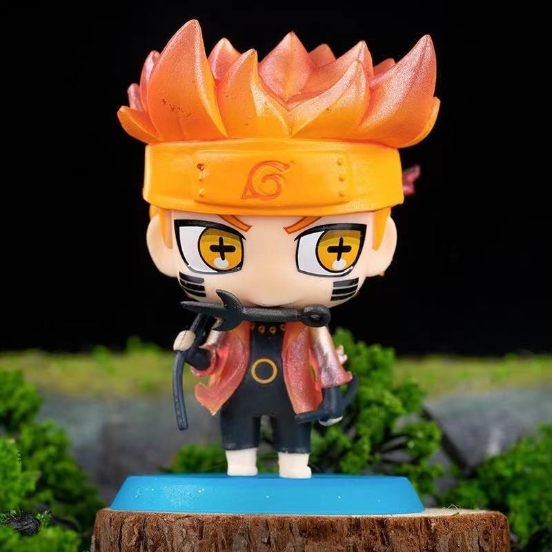 Naruto Animation 6 Pcs Toy Doll Version Cartoon Characters Car Cake Decoration