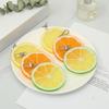 Lemon Shaped Key Charm Fruit Shape Keyring Simulation Fruit Keychain Accessory