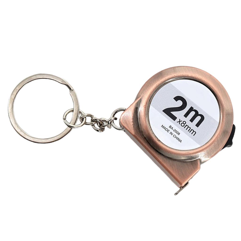 2M Miniatur-Maßband ABS Kohlenstoffstahl Schlüsselanhänger Tragbares Messwerkzeug für Zuhause Büro Auto DIY-Projekte Täglichen Gebrauch