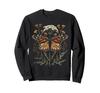 Vintage Monarch Butterfly and Yarrow Flower Girl Plant Sweatshirt for Mom