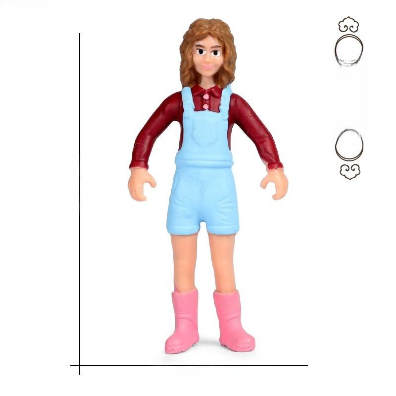 Realistic Farm And Ranch Plastic Figurine Set Detailed Farmer Models