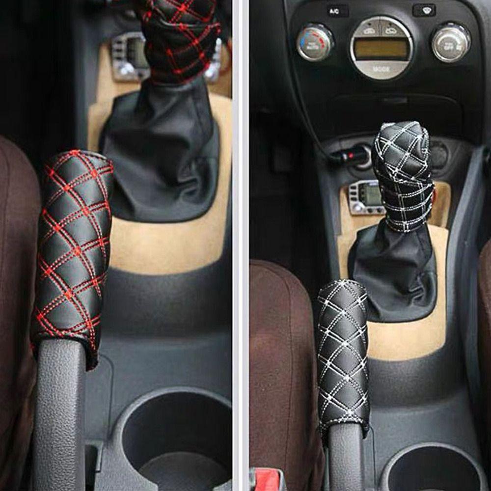 Leather Car Shift Handle Cover Wear-resistant Shift Knob Cover Car Interior Accessories  for Car