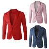 Suit Casual Fine Workmanship Cotton Blend One Button Suit Blazer for Banquet