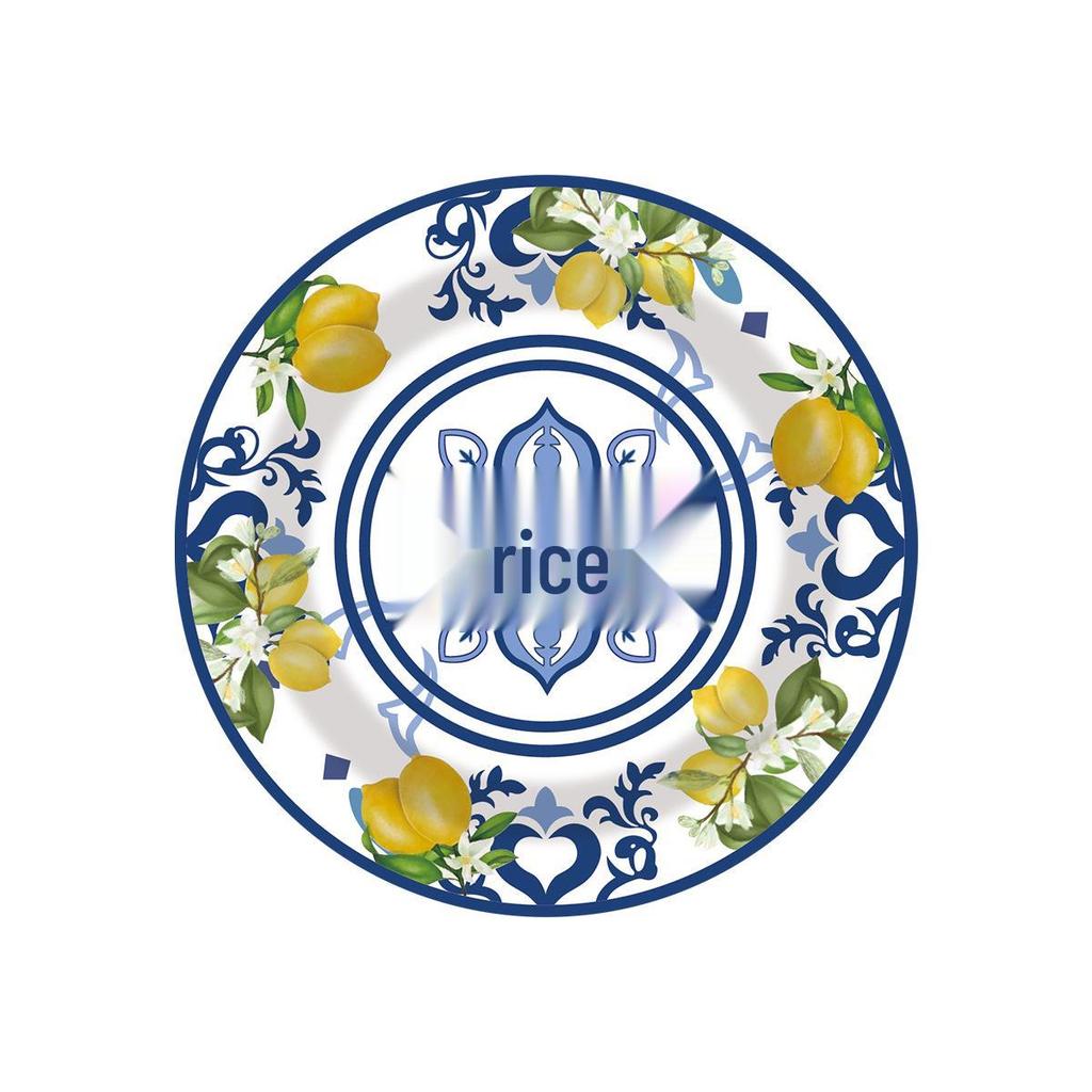 Cross-Border Blue & White Porcelain-Themed Disposable Party Set: Plates, Cups, Napkins for Birthday Decorations.