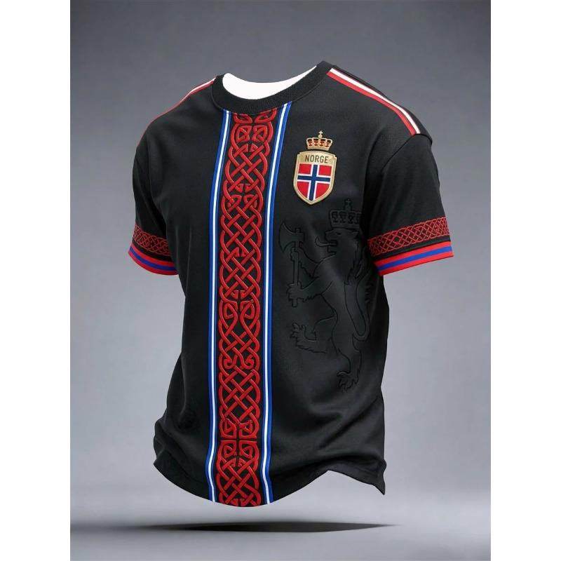 2026 Edition Norwegian Fans Football Training T-Shirt - 3D Print - Fashionable, Comfortable and Breathable - Family Clothing