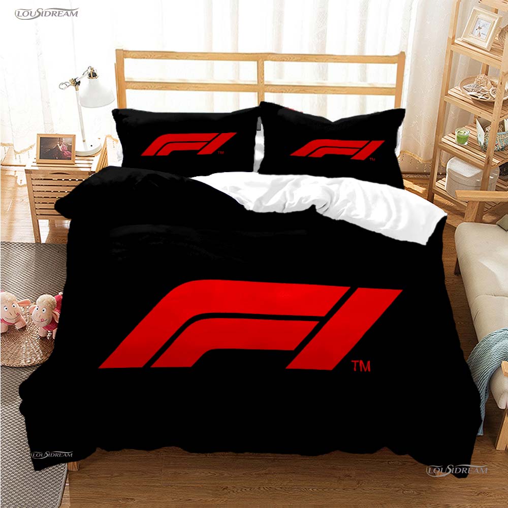 Formula 1 Duvet Cover Comforter Racing Enthusiast Bedding Sets Soft Quilt Cover and Pillowcases Teens Single/Double/Queen/King