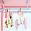 3Pcs Dopamine Rotating Hook Stackable Clothes Storage Hook Practical Coat Hat Double Hook  for Home