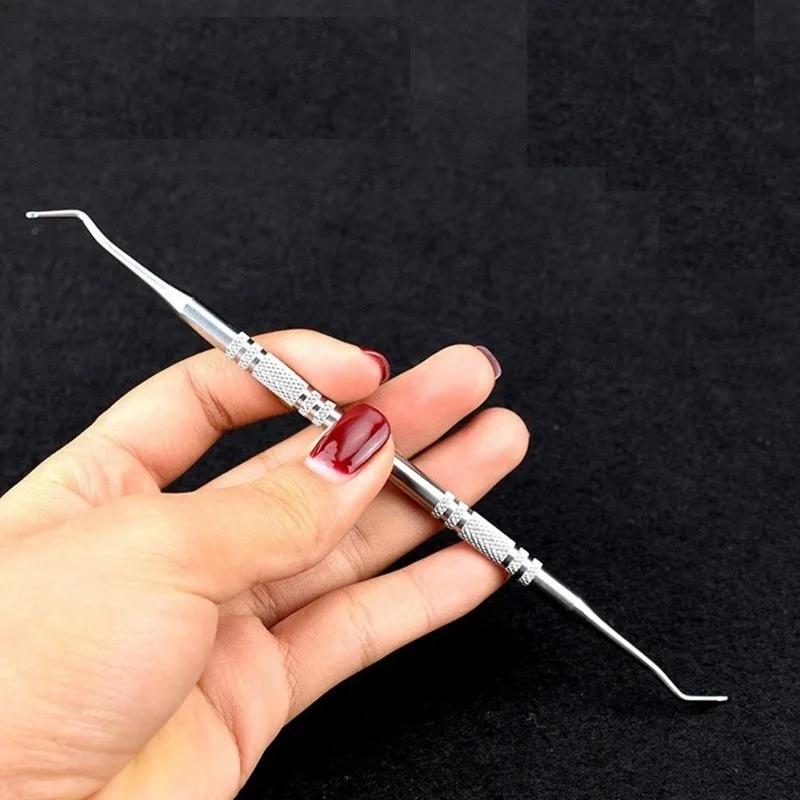Paronychia Pedicure Nail Care Hook Ingrown Double Ended Toe Nail Correction File Manicure Pedicure Toenails Clean Foot Care Tool