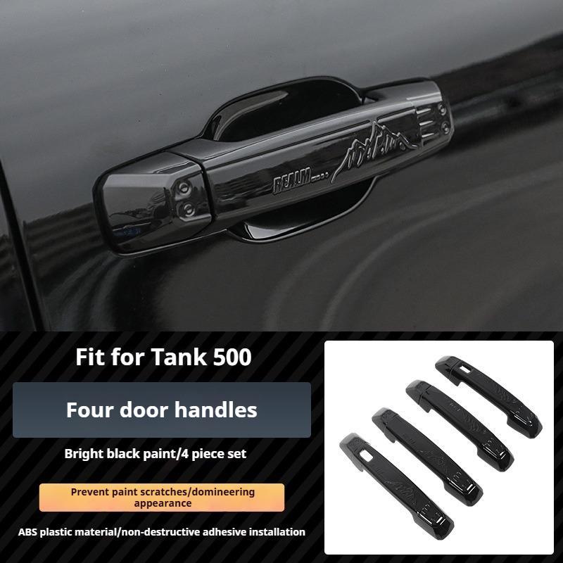 For GWM Tank 500 Hi4-T Car Door Handle Sticker Door Bowl Decorative Sticker Protect The Original Car From Scratching Accessories