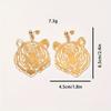 Computer Piece Copper Piece Trend Tiger Head Retro Fashion Temperament Stud Earrings