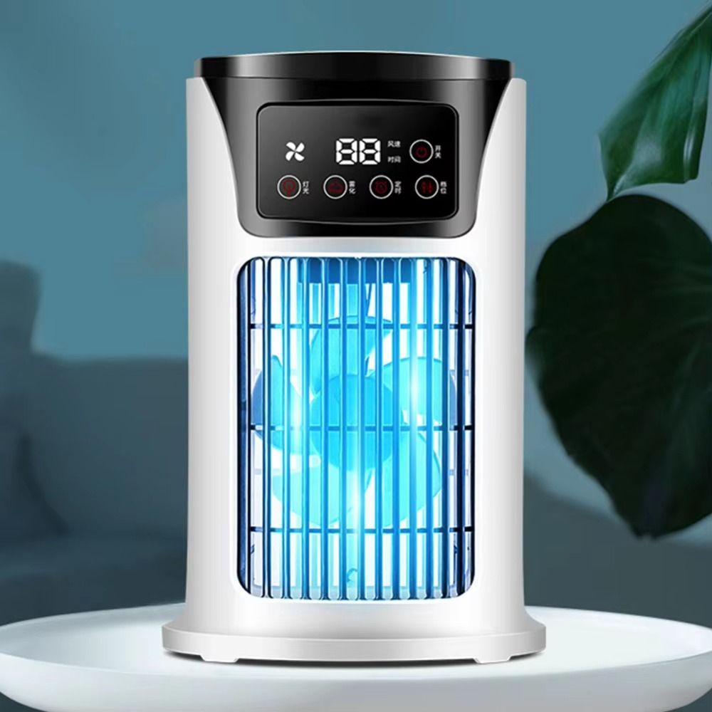 Compact Design Misting Fan 6 Speeds Portable Air Conditioner Mobile Air Conditioning  Desktop Use