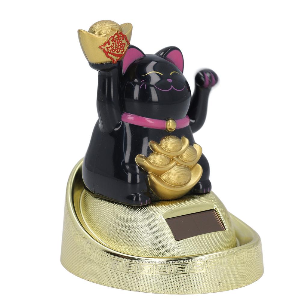 Solarna figurka kota szczęścia Żywa Unikalna Oszczędzająca Energię Feng Shui Kot Bogactwa na Deskę Rozdzielczą Samochodu Biurko