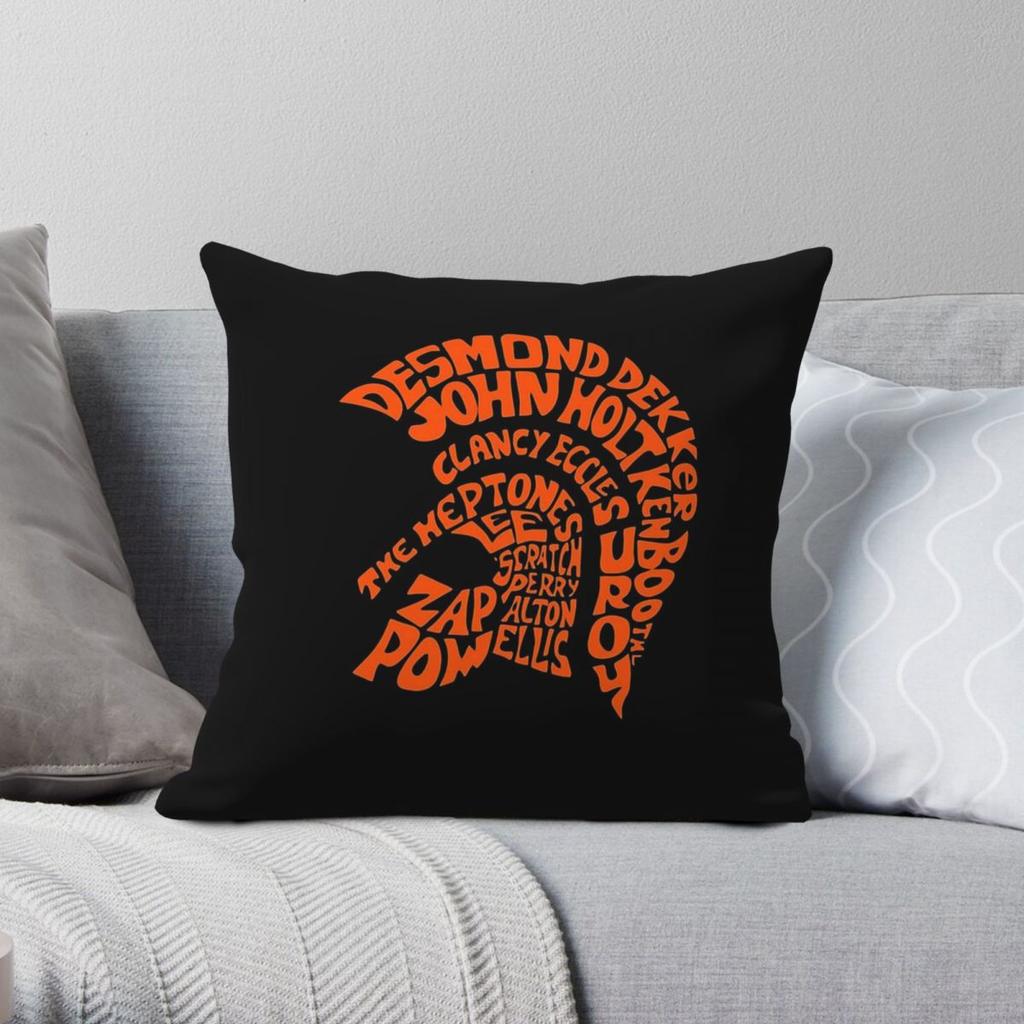 British Record Label Founded Square Pillowcase Polyester Linen Velvet Creative Zip Decor Home Cushion Case