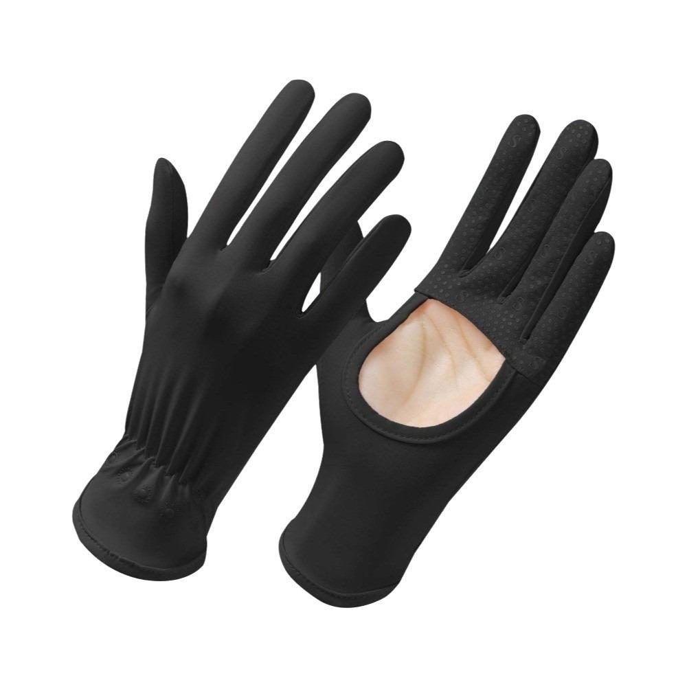 

Breathable Sunscreen Gloves Quick Dry Summer Driving Mittens Daily Ice Silk Riding Gloves Outdoor чёрный