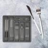6 Grids Kitchen Cutlery Storage Box With Lid Tableware Cutlery Tray Household