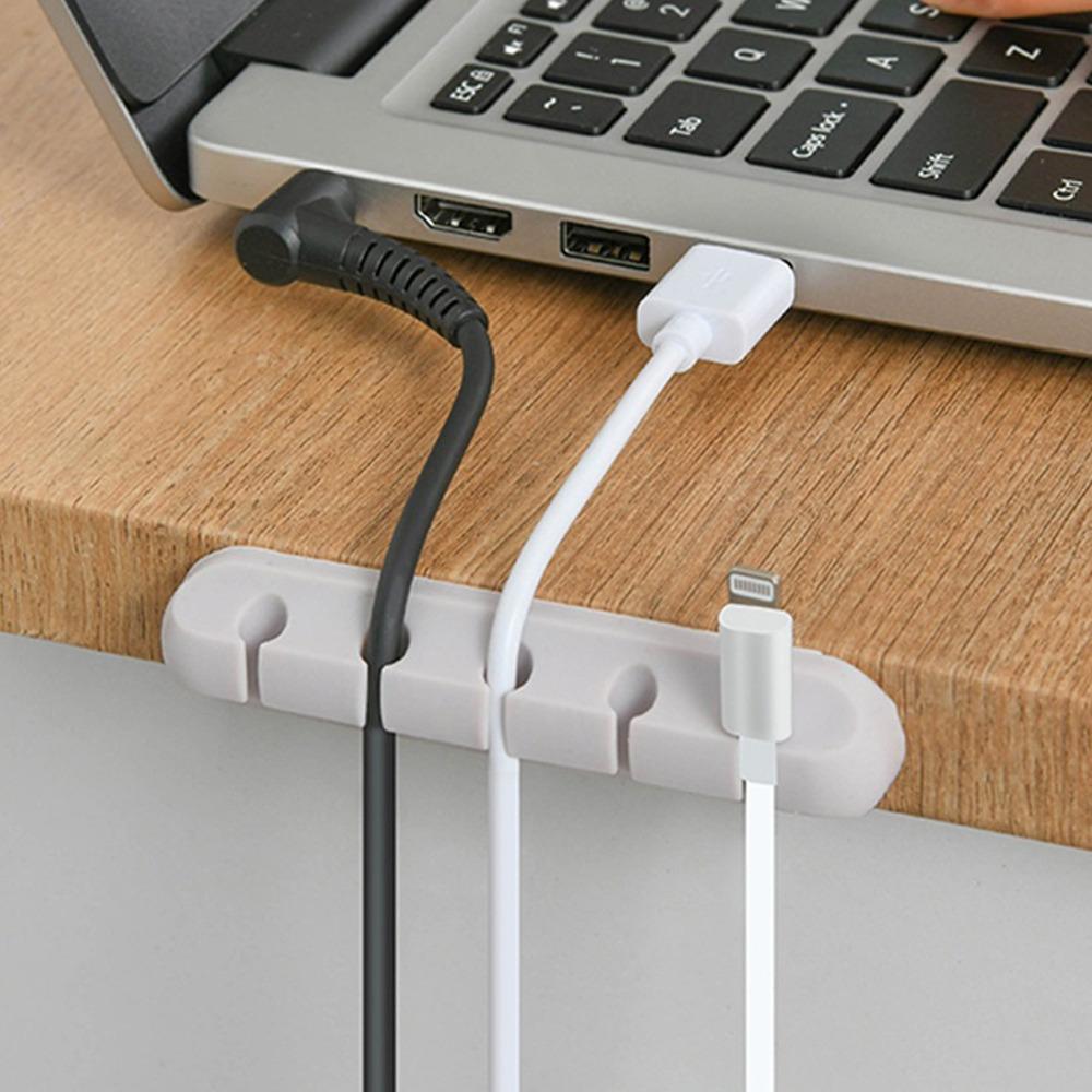 Silicone Cable Organizer Flexible Cable Winder Management Cable Clips Holder Usb Cable Holder For Mouse Keyboard Earphone Car#ww