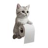 Wall Mount Toilet Paper Roll Holder Decorative Cat Shape Paper Stand Funny Animal Roll Storage Rack Kitchen and Bathroom Use