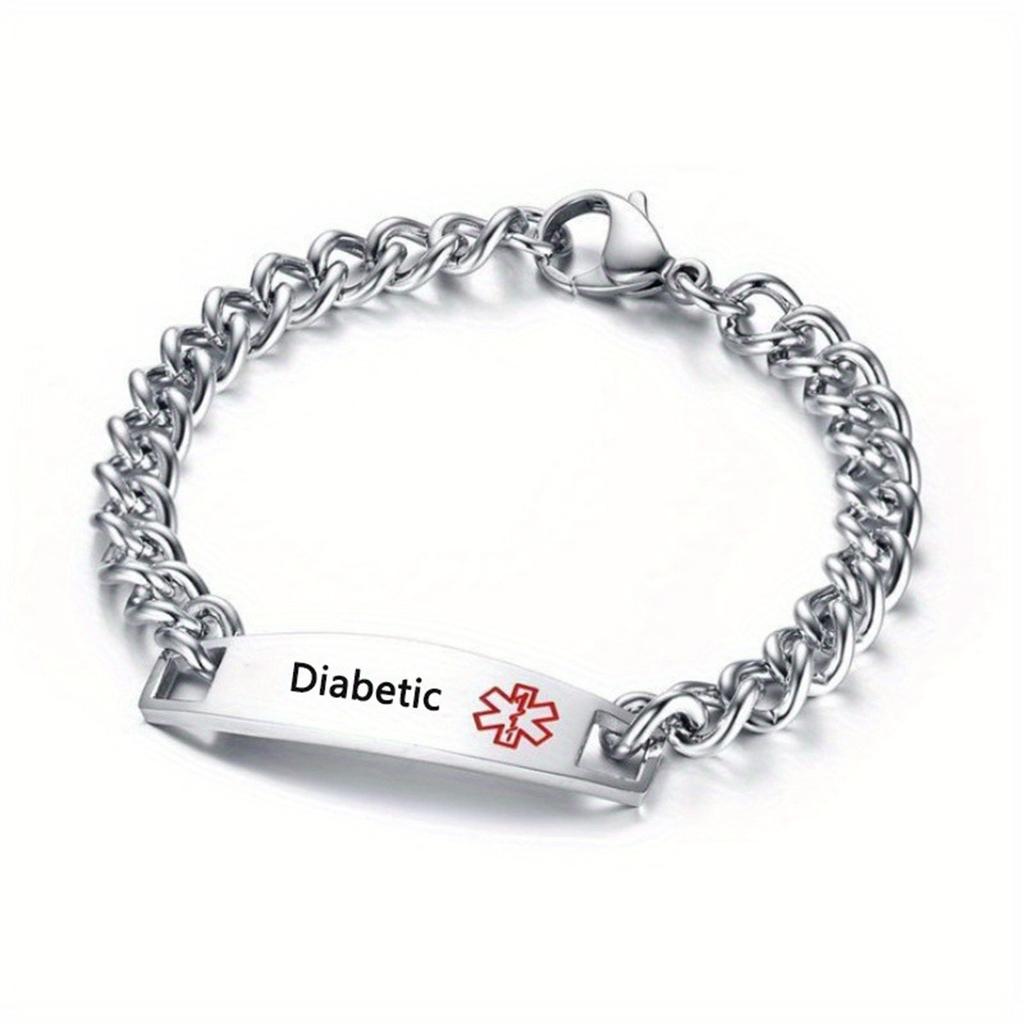 Titanium Steel Emergency Alarm Bracelet for Men and Women, Chain Made of Stainless Steel, Wristband