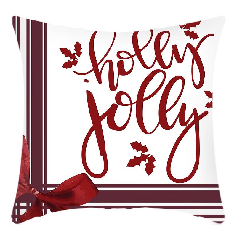 Nowa Świąteczna Poduszka z Nadrukiem Listu do Świętego Mikołaja z Łosiem, Pokrowiec na Poduszkę Domową na Sofę