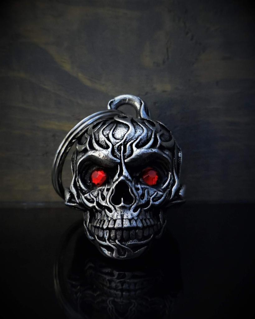 Bravo Bells Frame Skull Diamond Bell - Biker Bell Accessory