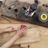 4/5/6 rolls of sandpaper dry abrasive tape with removable sandpaper bag with cloth dispenser