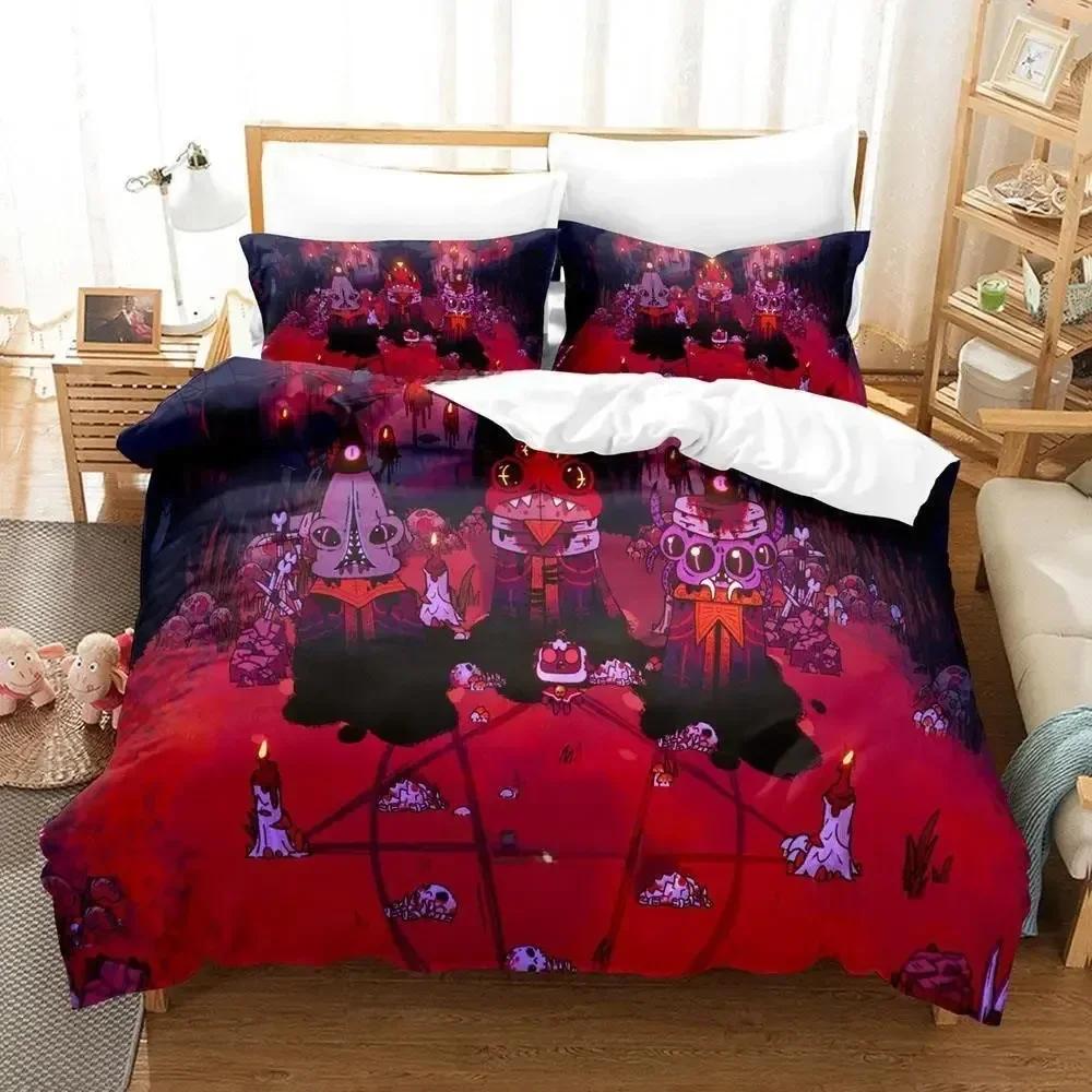 Cult Of The Lamb Bedding Set Single Twin Full Queen King Size Bed Adult Kid Bedroom Duvetcover 3D Print Anime Bed Sheet