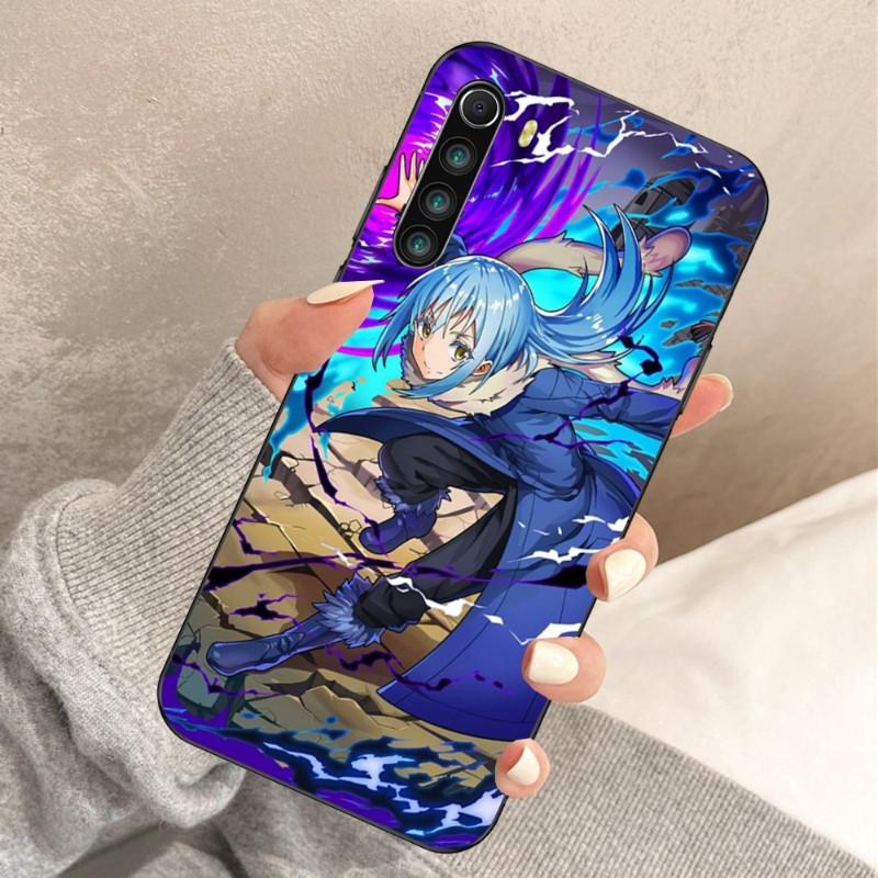 Rimuru Anime Phone Case For Xiaomi Redmi Note 11 10 9T 8 7 Pro Redmi 10 9 9A 9C 8 7 6 Soft Black Phone Cover