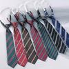 Preppy Chic JK Ties Women Young Girls Striped Necktie Retro Badge Brown Lazy-tie College Student DK Uniform Shirt Dress Cravat